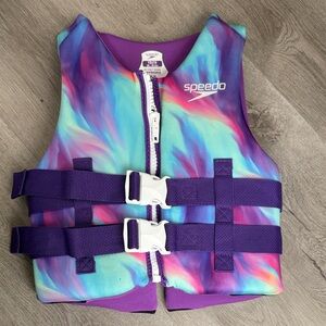 Speedo Kids Swim Vest - Purple and Multicolor